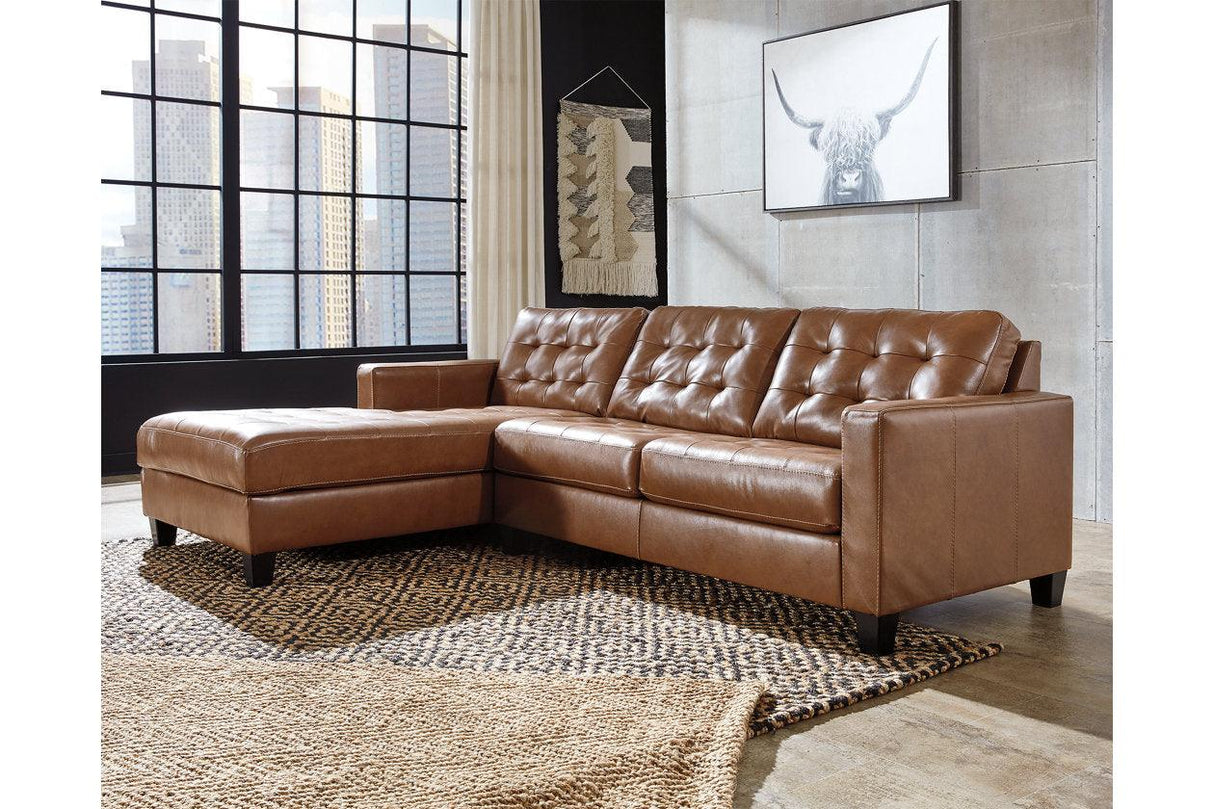 Baskove Auburn 2-Piece Sectional with Chaise by Ashley at Eve Furniture