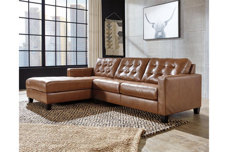 Baskove Auburn 2-Piece Sectional with Chaise by Ashley at Eve Furniture