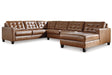 Baskove Auburn 4-Piece Sectional with Chaise by Ashley at Eve Furniture