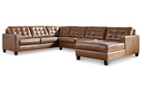 Baskove Auburn 4-Piece Sectional with Chaise by Ashley at Eve Furniture
