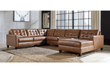 Baskove Auburn 4-Piece Sectional with Chaise by Ashley at Eve Furniture