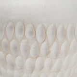 Basma White Scale Textured Ceramic Vase w/ Handles by Mercana at Eve Furniture