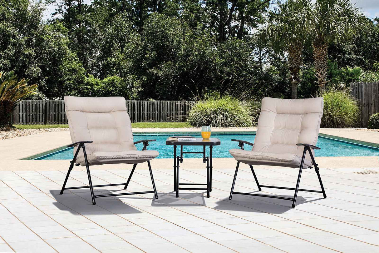 Bastia Beige 3-Piece Conversation Set by Ashley at Eve Furniture