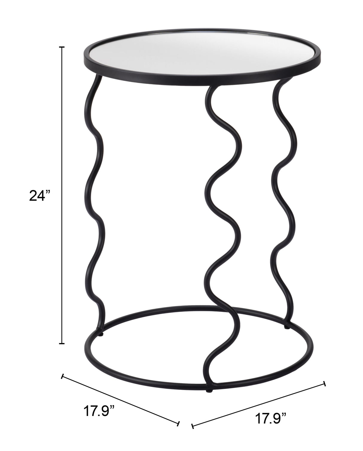 Bastia Black Side Table by Zuomod at Eve Furniture
