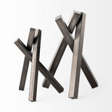 Bastian (Small) Black Metal Abstract Object by Mercana at Eve Furniture