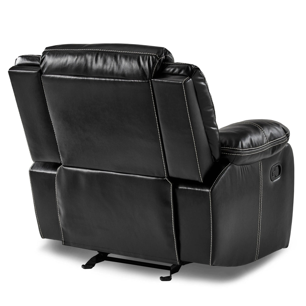 Bastrop Black Glider Reclining Chair by Homelegance at Eve Furniture