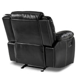 Bastrop Black Glider Reclining Chair by Homelegance at Eve Furniture
