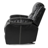 Bastrop Black Glider Reclining Chair by Homelegance at Eve Furniture