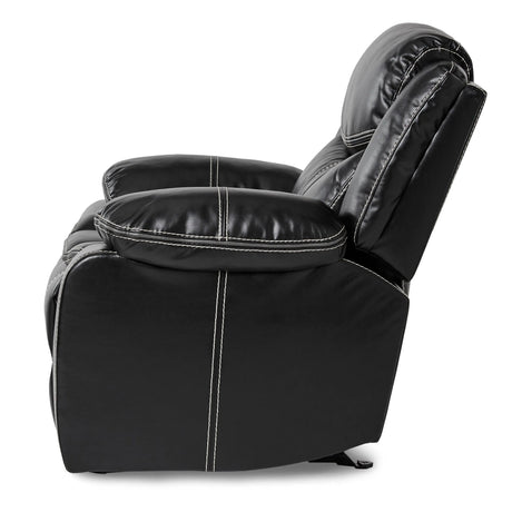Bastrop Black Glider Reclining Chair by Homelegance at Eve Furniture