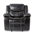 Bastrop Black Glider Reclining Chair by Homelegance at Eve Furniture