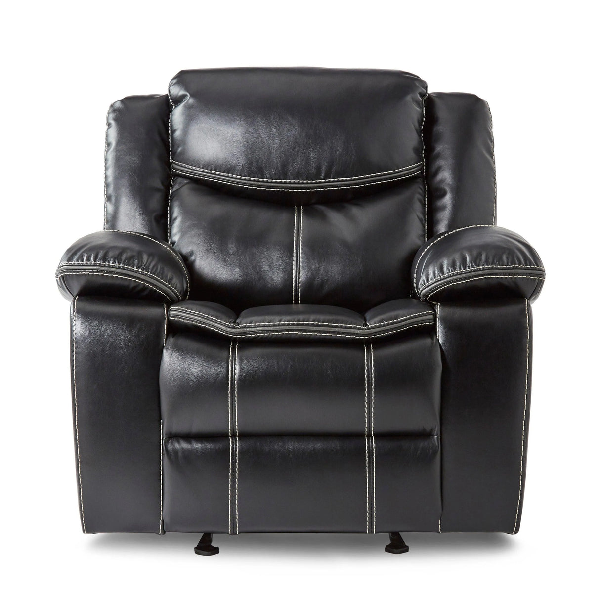 Bastrop Black Glider Reclining Chair by Homelegance at Eve Furniture