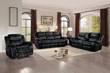 Bastrop Black Reclining Living Room Set by Homelegance at Eve Furniture