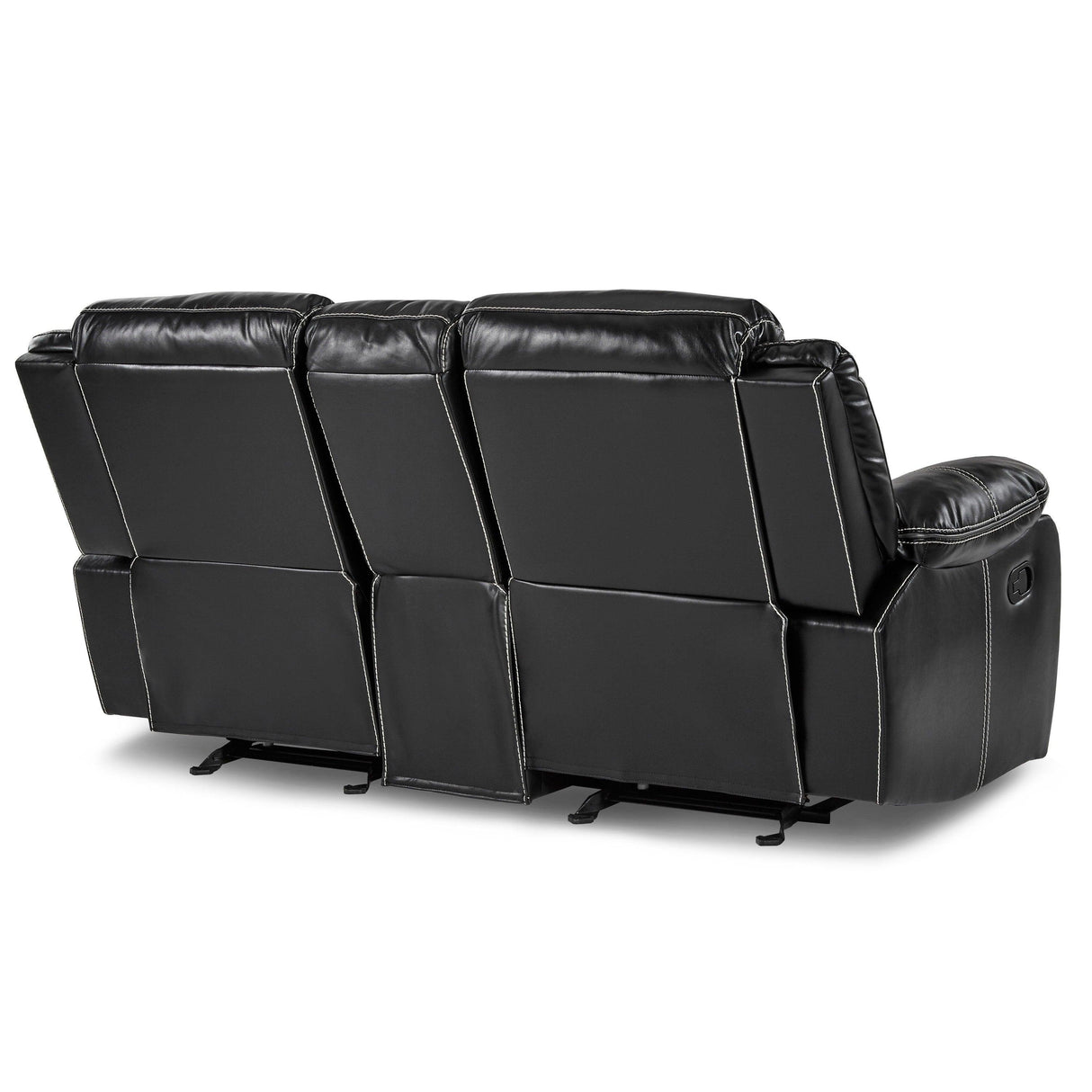 Bastrop Black Reclining Loveseat by Homelegance at Eve Furniture