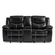 Bastrop Black Reclining Loveseat by Homelegance at Eve Furniture