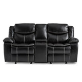 Bastrop Black Reclining Loveseat by Homelegance at Eve Furniture