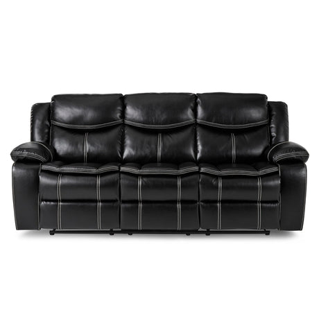 Bastrop Black Reclining Sofa by Homelegance at Eve Furniture