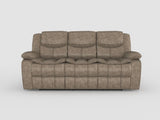 Bastrop Brown Fabric Double Reclining Sofa by Homelegance at Eve Furniture