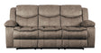Bastrop Brown Fabric Double Reclining Sofa by Homelegance at Eve Furniture