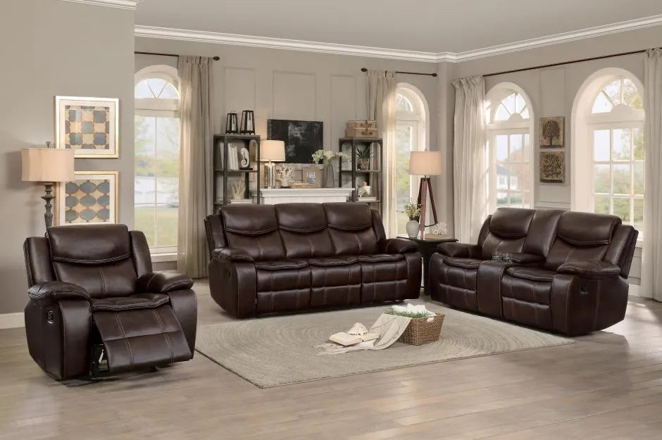 Bastrop Brown Reclining Living Room Set by Homelegance at Eve Furniture