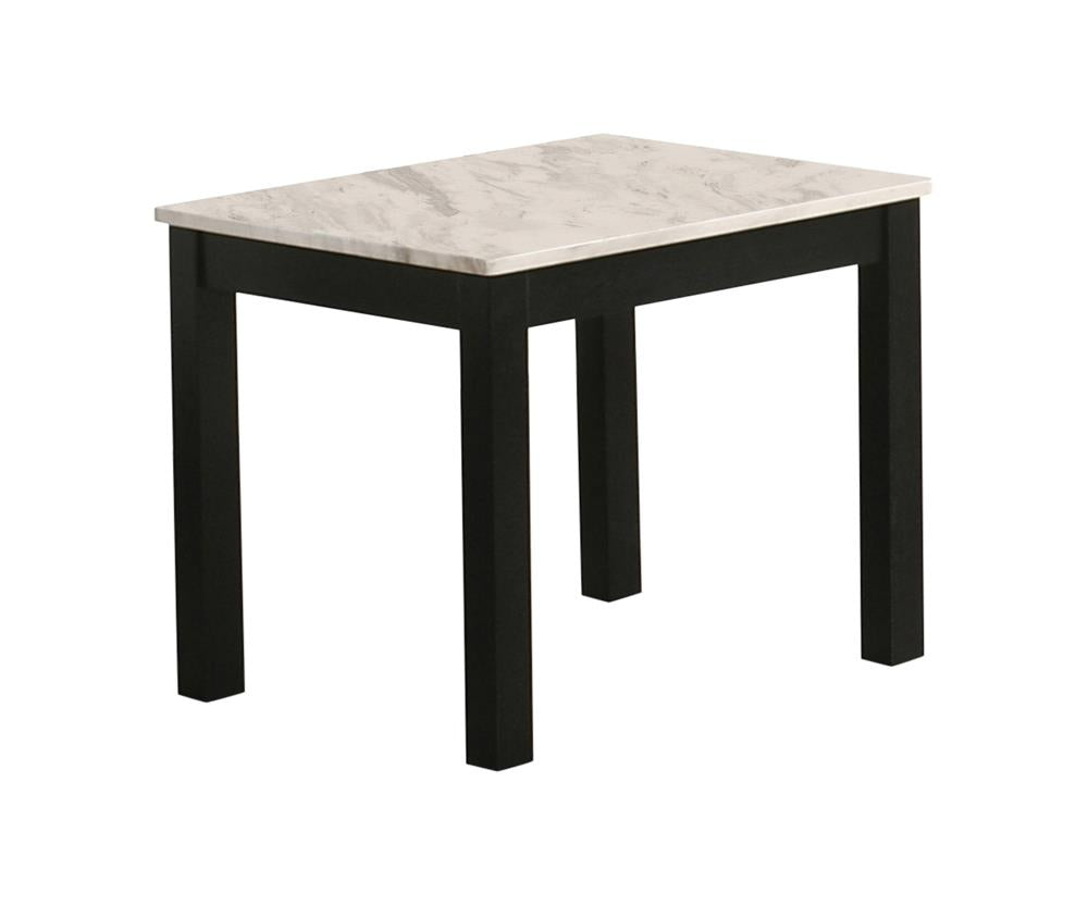 Bates Faux Marble 3-Piece Occasional Table Set White/Black