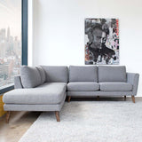 Batres Grey RAF Chaise Sectional