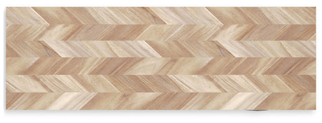 Battelle Tan 60" Home Office Desk by Ashley at Eve Furniture