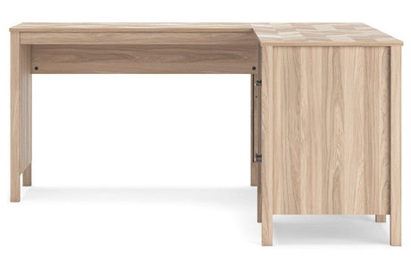 Battelle Tan 60" Home Office Desk with Return by Ashley at Eve Furniture