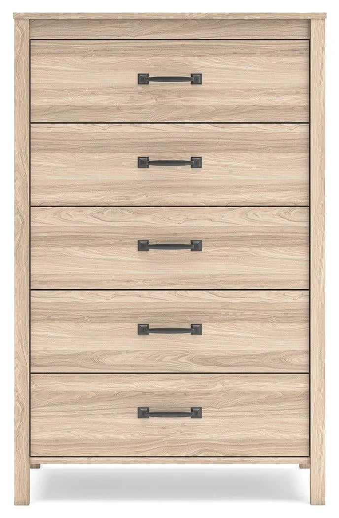 Battelle Tan Chest of Drawers by Ashley at Eve Furniture