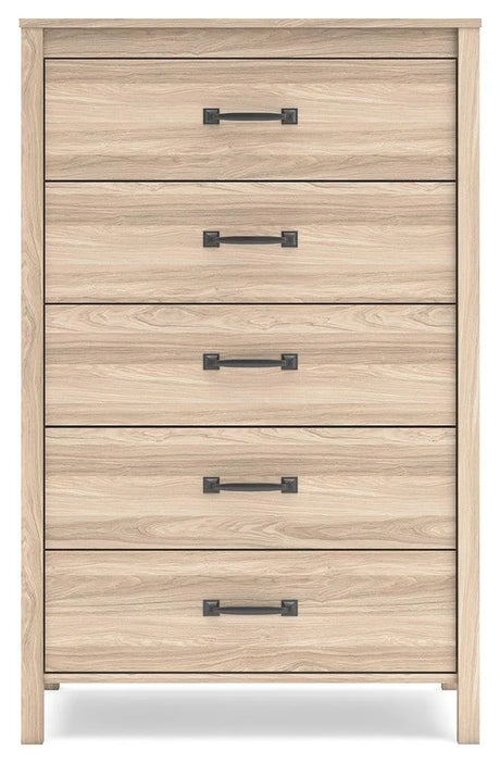 Battelle Tan Chest of Drawers by Ashley at Eve Furniture