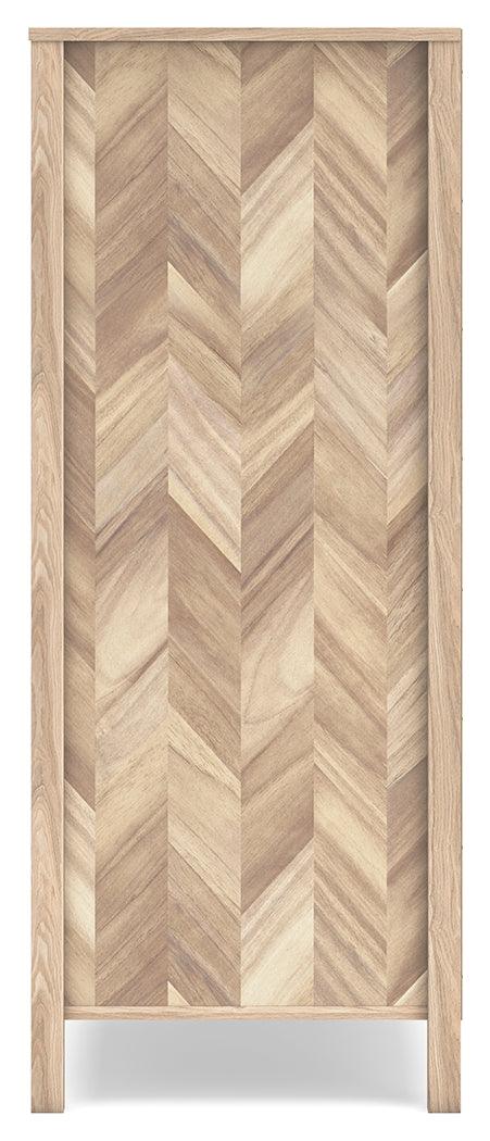 Battelle Tan Chest of Drawers by Ashley at Eve Furniture