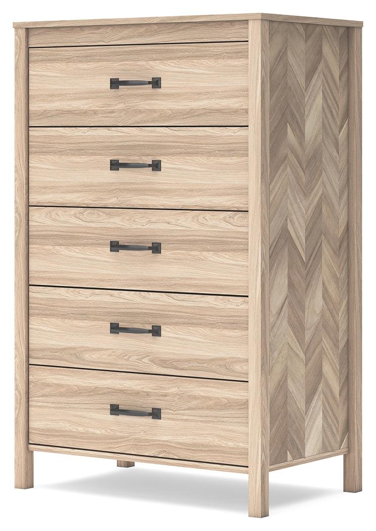 Battelle Tan Chest of Drawers by Ashley at Eve Furniture