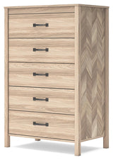 Battelle Tan Chest of Drawers by Ashley at Eve Furniture