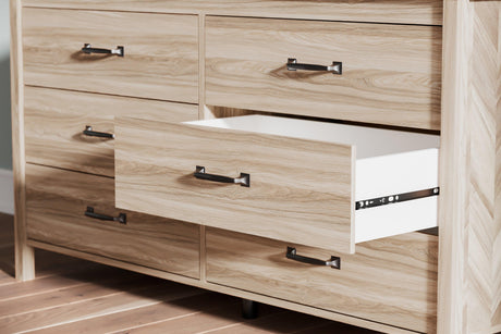 Battelle Tan Dresser by Ashley at Eve Furniture