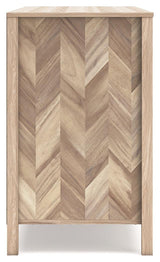 Battelle Tan Dresser by Ashley at Eve Furniture