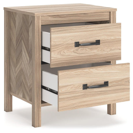 Battelle Tan Nightstand by Ashley at Eve Furniture