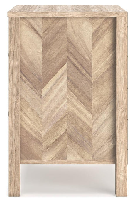 Battelle Tan Nightstand by Ashley at Eve Furniture