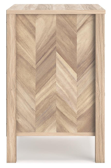 Battelle Tan Nightstand by Ashley at Eve Furniture