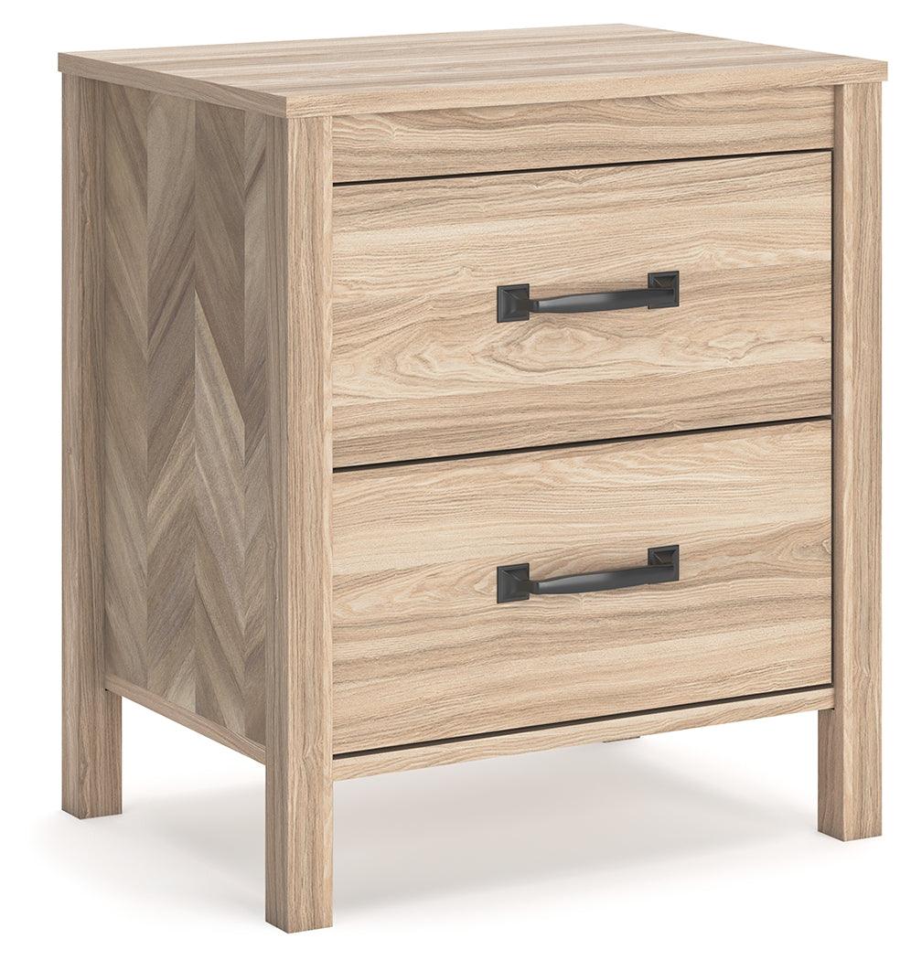 Battelle Tan Nightstand by Ashley at Eve Furniture