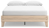 Battelle Tan Queen Platform Bed