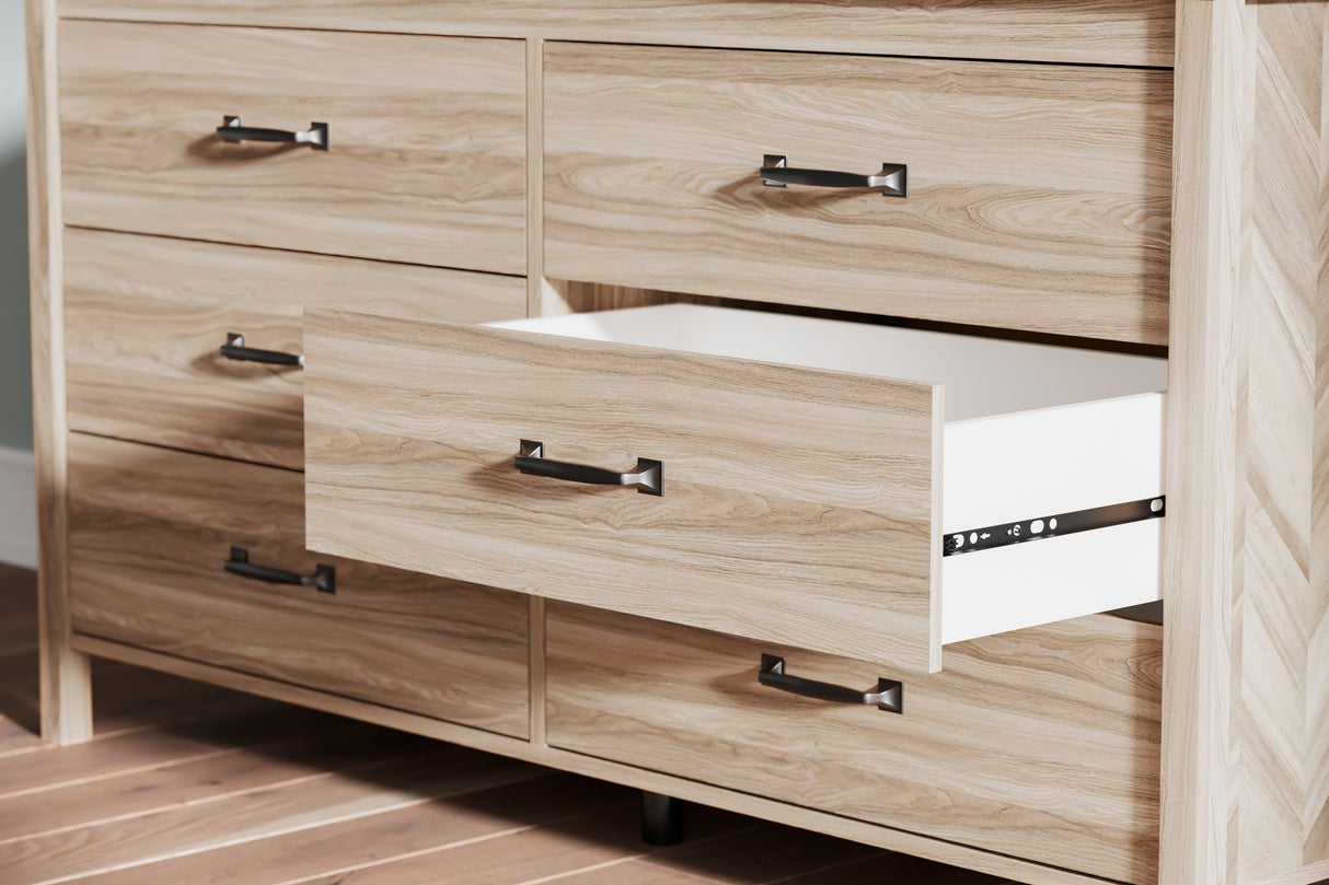 Battelle Tan Dresser by Ashley at Eve Furniture