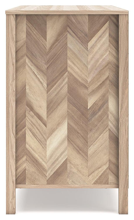 Battelle Tan Dresser by Ashley at Eve Furniture