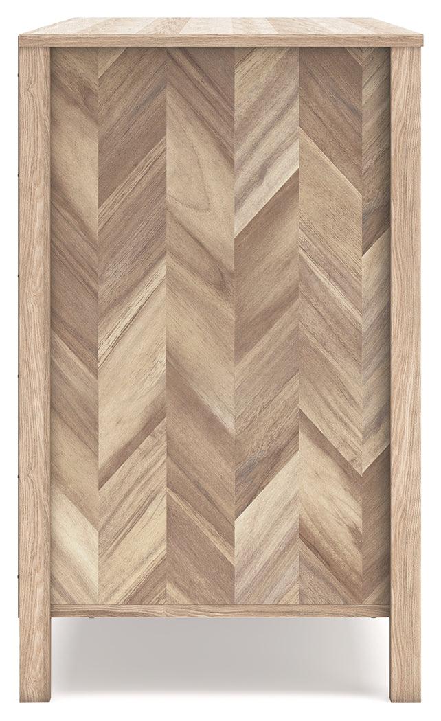 Battelle Tan Dresser by Ashley at Eve Furniture