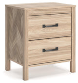 Battelle Tan Nightstand by Ashley at Eve Furniture