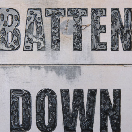 Batten Down The Hatches by Mercana Studio a Hand Embellished Textured Canvas by Mercana at Eve Furniture