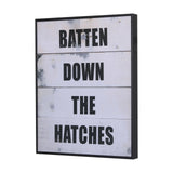 Batten Down The Hatches by Mercana Studio a Hand Embellished Textured Framed Art Print by Mercana at Eve Furniture