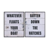 Batten Down The Hatches by Mercana Studio a Hand Embellished Textured Framed Art Print by Mercana at Eve Furniture