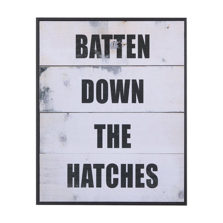 Batten Down The Hatches by Mercana Studio a Hand Embellished Textured Framed Art Print by Mercana at Eve Furniture