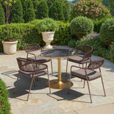 Batu Black & Gold Outdoor Dining Table by Zuomod at Eve Furniture