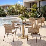 Batu Black & Gold Outdoor Dining Table by Zuomod at Eve Furniture