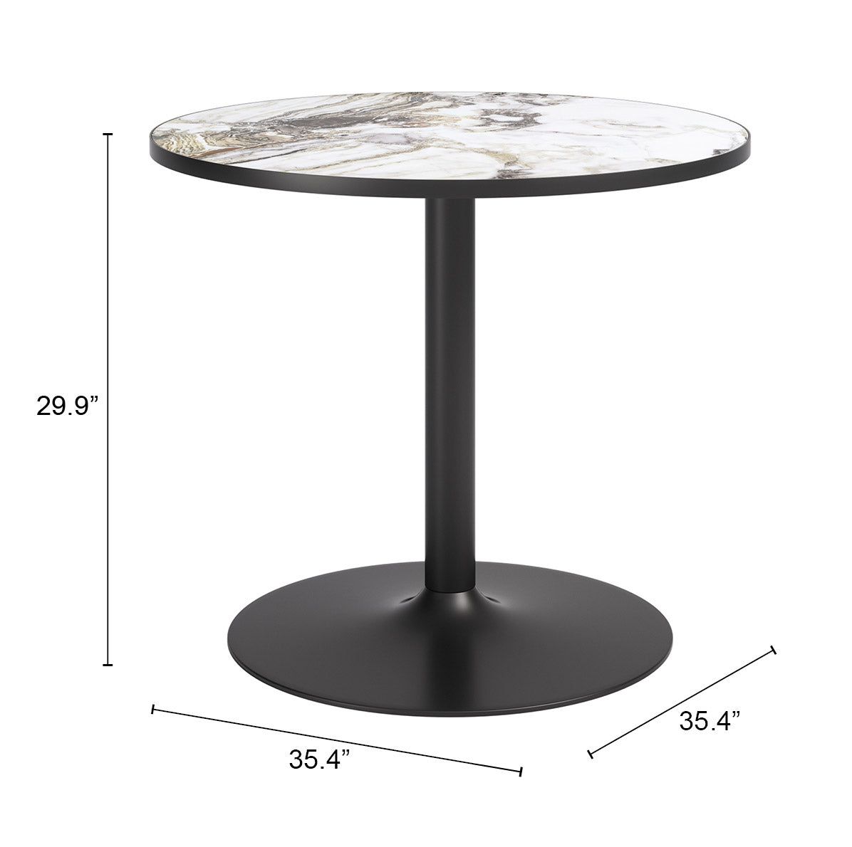 Batu Gray & Black Outdoor Dining Table by Zuomod at Eve Furniture